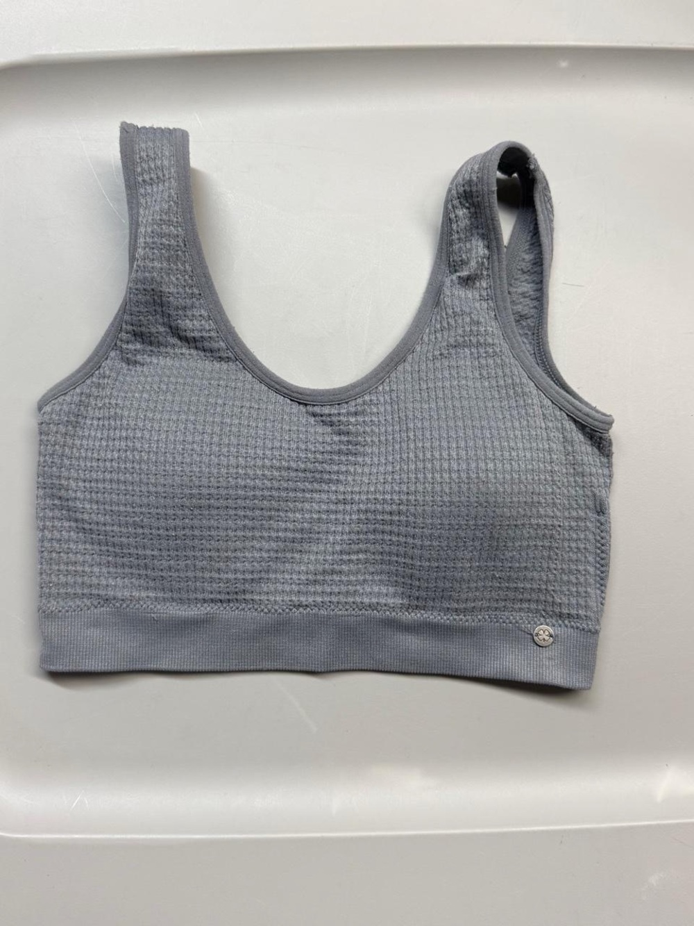 Lucky Brand Light Gray Waffle Knit Bralette